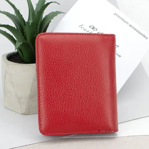 Гаманець жіночий шкіряний маленький De Esse LC89011-F9905 червоний - фото 3