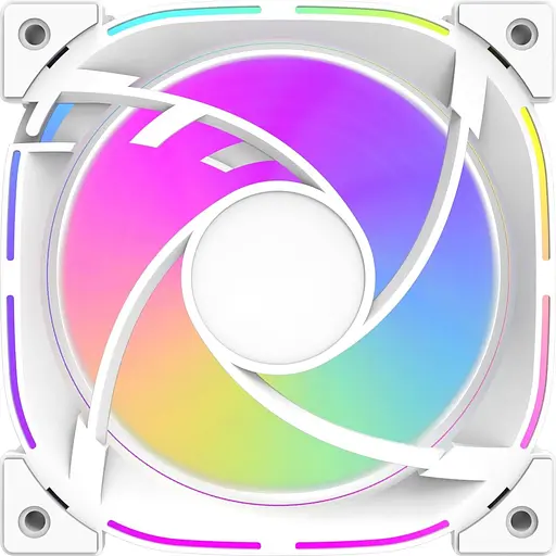 Вентилятор Darkflash INF24 SINGLE(PWM) white 120mm 4PIN+3PIN ARGB Билий (INF24 SINGLE(PWM) white) - фото 3