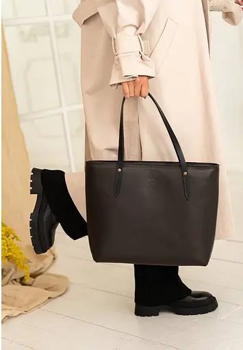 Шкіряний шоппер Walker Mini коричневий краст - фото 5