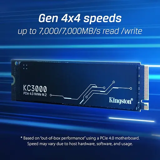 Накопитель SSD 1 TB Kingston Kc3000 M.2 2280 PCIe 4.0 x4 NVMe 3D TLC (SKC3000S/1024G) - фото 6