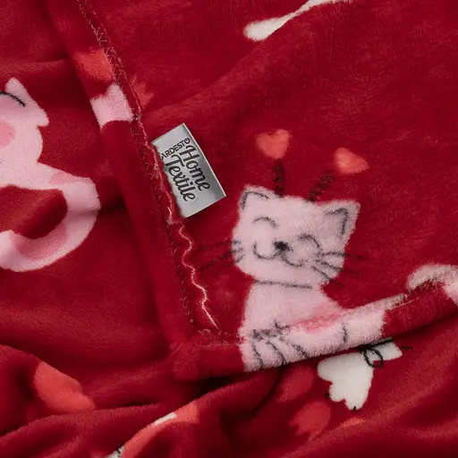 Плед Ardesto Flannel 160х200 см котики з сердечками (ART0124PB) - фото 4