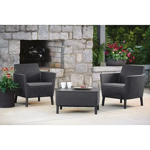 Комплект садовой мебели Allibert Keter Salemo set графит - фото 5