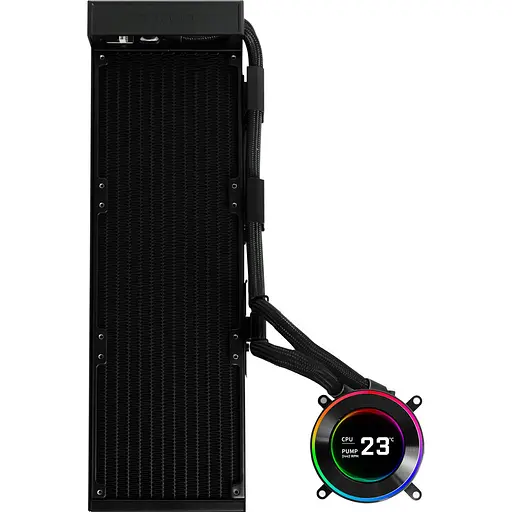 Система водяного охлаждения Lian Li HydroShift II LCD-C 360 Fanless Black (G89.GHS2LCD36B.00) - фото 3