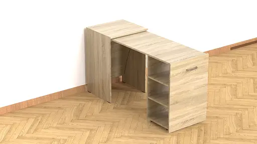 Стіл-тумба трансформер Смарт 1/2 Ferrum-decor 750x1450x600 ДСП Дуб Сонома 16 мм (FRD-105077) - фото 5