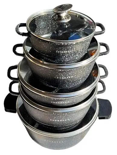 Набор кастрюль и казанов Edenberg EB-12911 с мраморным покрытием 10 предметов для всех типов плит - фото 6