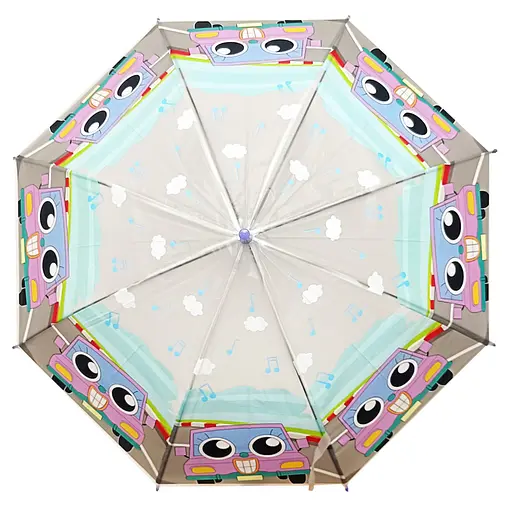 Парасолька дитяча "Веселий Автомобіль" Bambi MK 5232-1(Violet) довжина 65 см, тростина 60 см - фото 1