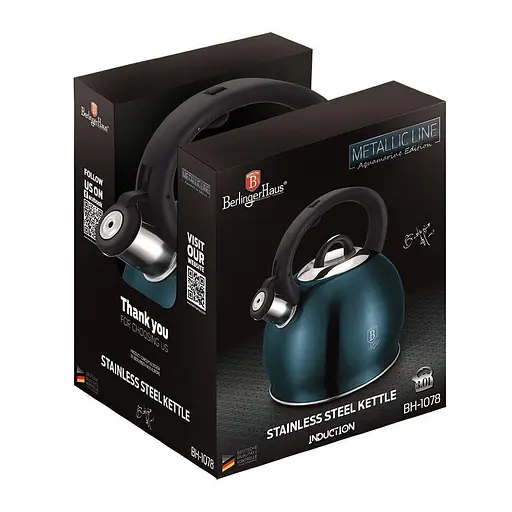 Чайник металлический Berlinger Haus (BH-1078N) - фото 3