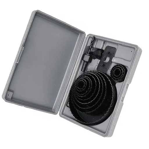 Набор корончатых фрез по дереву и гипсокартону Polax 12 ед. (41-003)