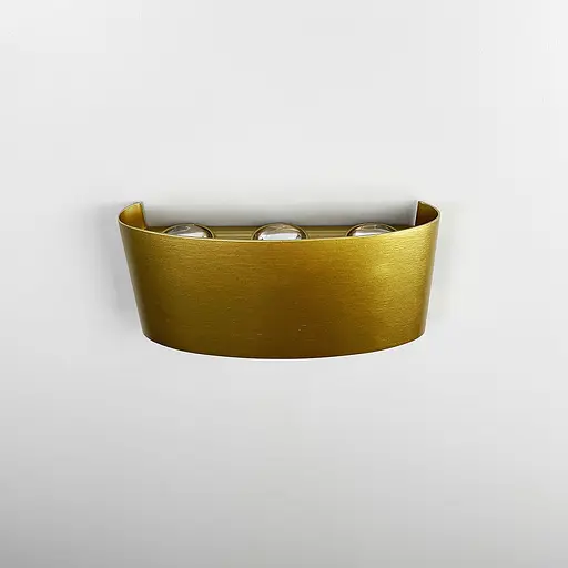 Світильник двосторонній на 6 лінз у золотому корпусі 4000K IP 54 | Line F | Арт. W038/6 AB - фото 5