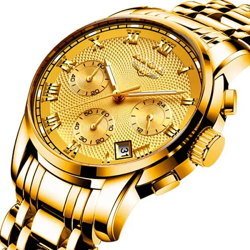 Мужские наручные часы Lige Royal Gold - фото 3