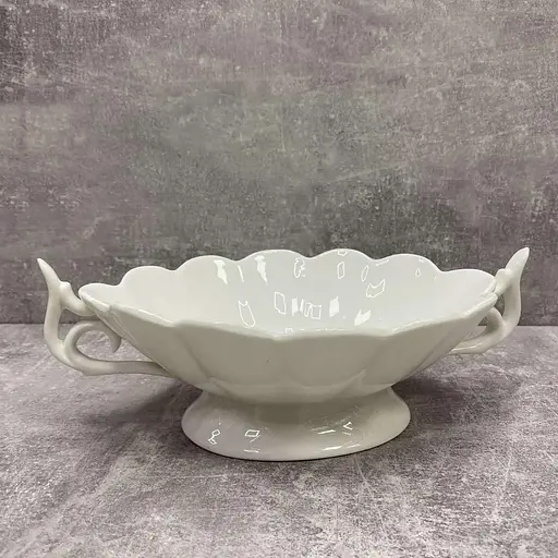 Фарфоровая фруктовница Stenson MC-3241-14 Ваза для фруктов и конфет Роскошь диаметр 35,5 см Белый - фото 3