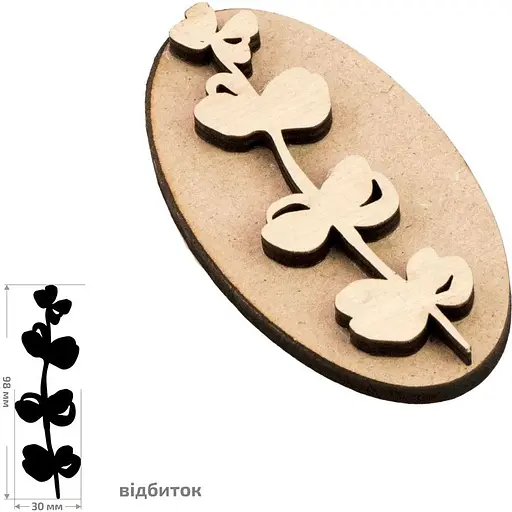 Штамп для вибійки Rosa Talent №8 Ботаніка 3x10см - фото 1