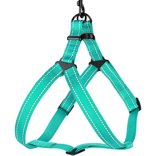 Шлея для собак Barksi Active світловідбивна (обхват грудей 40-53 см ширина 1.6 см) ментолова - фото 1