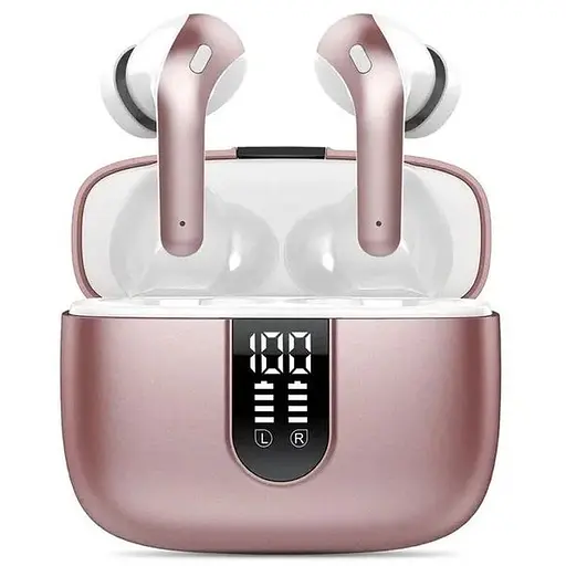 Bluetooth стерео наушники TWS X08 с зарядным кейсом с LED дисплеем и индикатором заряда и активным шумоподавлением