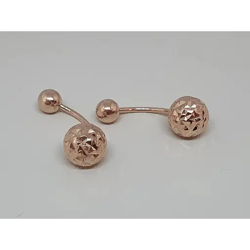 Золотые серьги Шарики.  1101081А - фото 4