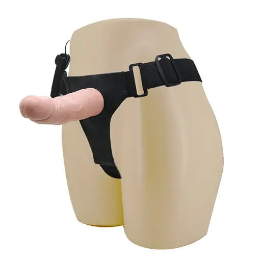 Страпон с вибрацией LyBaile Ultra Passionate Harness 15 см телесный - фото 8