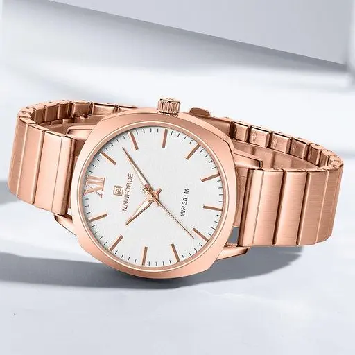Жіночий наручний годинник Naviforce Rome (Рожеве золото) - фото 4
