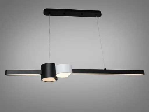 Світлодіодна підвісна люстра Romin 26 Вт чорна - фото 1