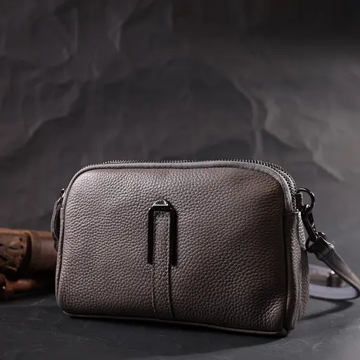 Сумка женская Vintage на два отделения из натуральной кожи 19х12.5х6.5 см sum0029027 - фото 9