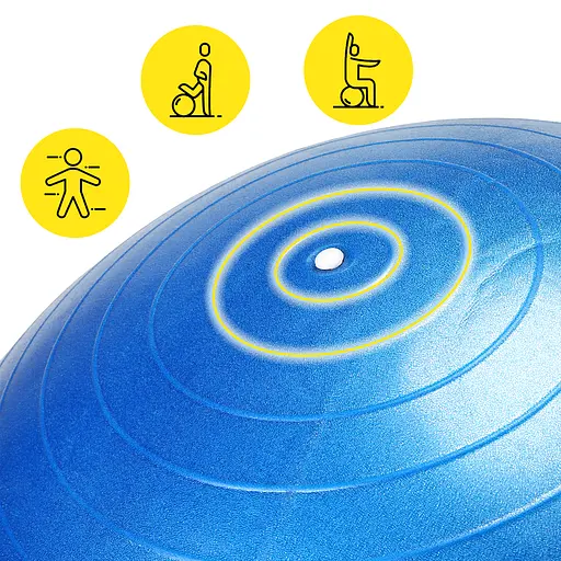 Мяч для фитнеса (фитбол) Cornix 65 см полумассажный Anti-Burst Blue XR-0475 - фото 2