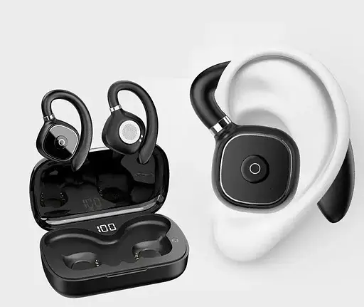 Бездротові кісткові Bluetooth навушники TWS Y1 зі спортивними дужками за вухо Чорні - фото 3