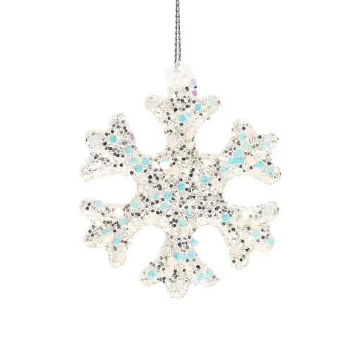 Елочное украшение "Снежинка с кристаллами" 6,5 см, YQ1463837