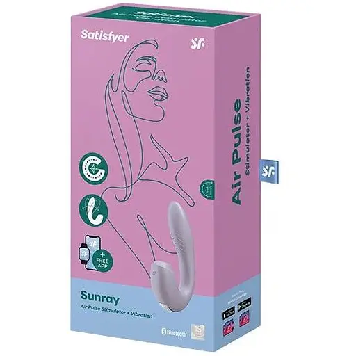 Вакуумный смарт вибратор Satisfyer Sunray Lilac - фото 5