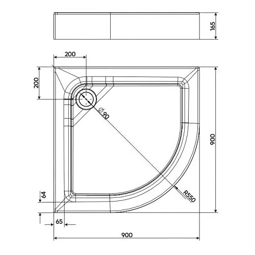 Душовий піддон Kolo First 90x90 XBN1690000 - фото 2