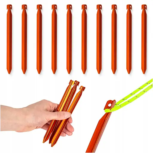 Набір кілочків для намету Mountain Goat алюмінієві 18 см, V-подібні 10 шт (P-5905973406895) - фото 2