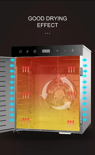 Дегідратор побутовий Tekhniko DH-10HB-SS нержавіюча сталь (10 лотків 40*38 см) - фото 9