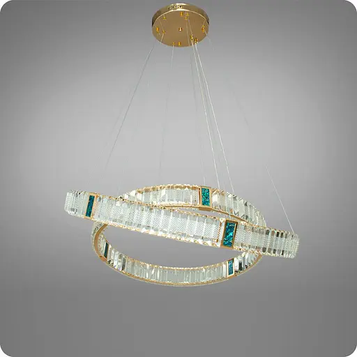 Люстра кришталева світлодіодна 517 Dlight 135Вт Золото (01632) - фото 2