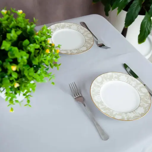 Скатерть ТЕП Aquastop водоотталкивающая Light Gray 150x150 см (С-04222_30302) - фото 2