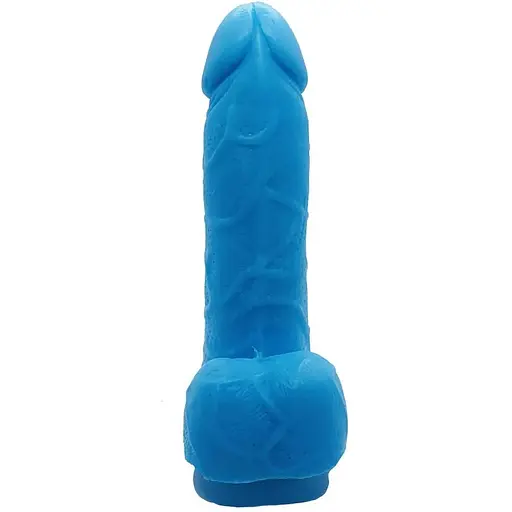 Крафтовое мыло-член с присоской Чистий Кайф Blue Size S - фото 2