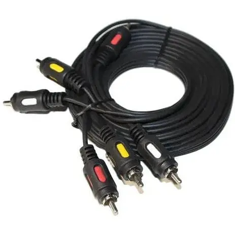 Кабель-переходник звуковой Atcom 3xRCA M - 3xRCA M 3 м черный (10712) - фото 1