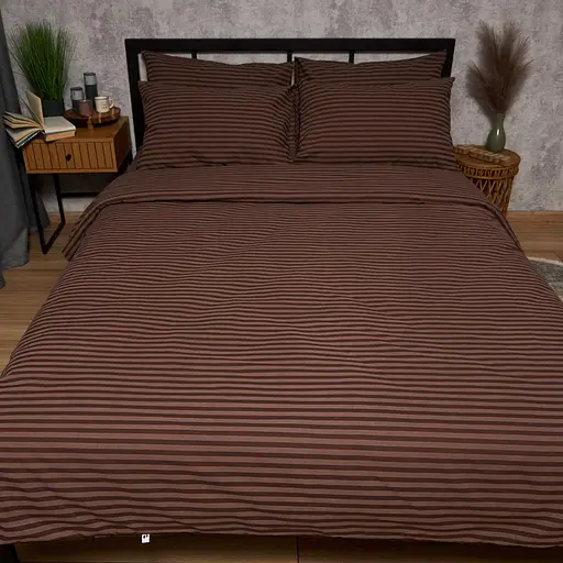 Постельный набор Moon&Star (пододеяльник 200х220 см + 2 наволочки 50х70 см) Бязь Gold Люкс Espresso Lines - фото 2