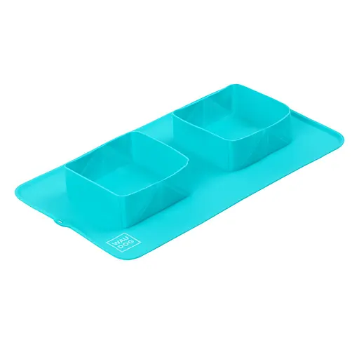 Миска складана Waudog Silicone385х230х50 мм блакитний - фото 3