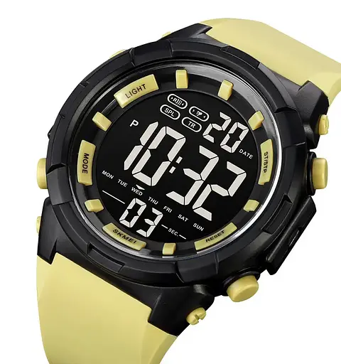 Чоловічий наручний годинник Skmei 1845 Жовтий - фото 2