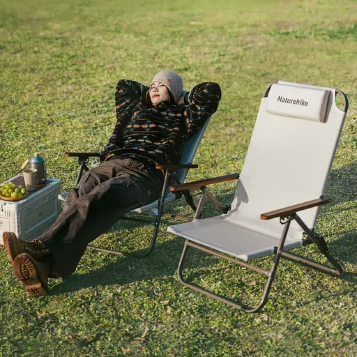 Крісло складане з регульованим нахилом Naturehike CNK2550JJ012 бежевий - фото 4