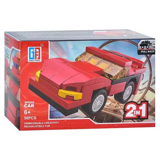 Конструктор 2в1 Транспорт-трансформер, 123-353/357, від 51 деталі, (В асортименті) - фото 3