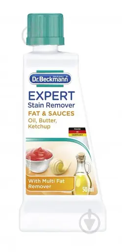 Спеціальний плямовивідник Dr. Beckmann Експерт видалення плям: жири та соуси, 50 мл - фото 1
