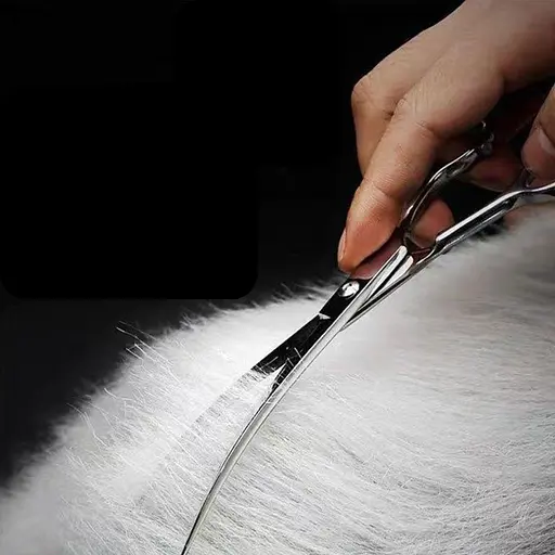 Ножиці для стрижки шерсті домашніх тварин вигнуті всередину, гострі для собак, котів, кроликів, 1 шт - фото 2