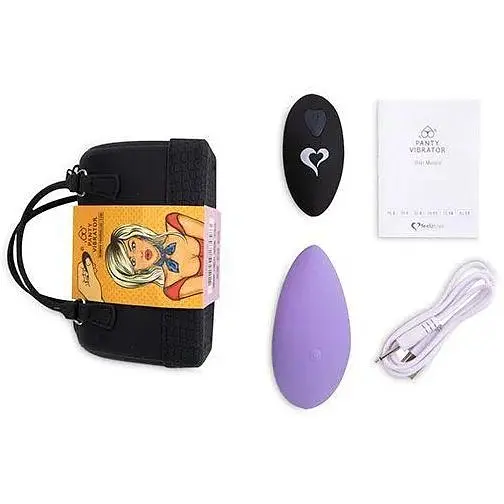 Вибратор в трусики FeelzToys Panty Vibrator Purple с пультом ДУ 6 режимов работы сумочка-чехол - фото 7