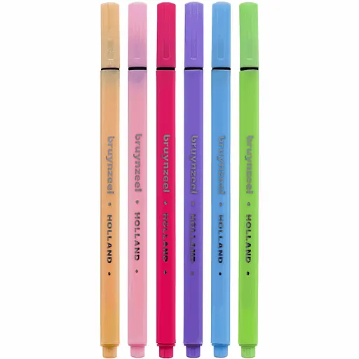 Набір лінерів FINELINER Pastel 6 кольорів Bruynzeel - фото 2