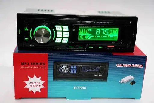 Автомобільна магнітола 1DIN з Bluetooth, USB, AUX і FM-радіо, мультимедійний MP3-ресивер в авто з підтримкою microSD - фото 2