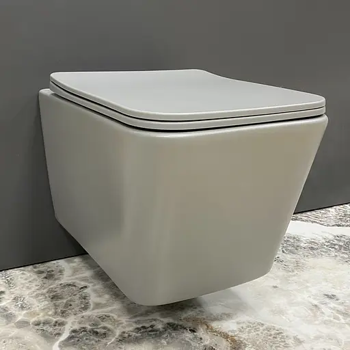 Подвесной унитаз VBI Caprera grey matt VBI-020303, Серый - фото 1