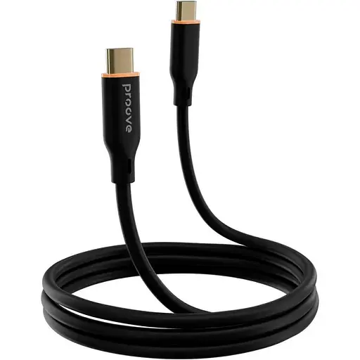 Кабель Proove Jelly Silicone USB-C to USB-C 60W 1m Black (CCJS60002201) [130744]