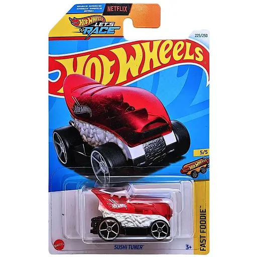 Базова машинка Hot Wheels Fast Fudie Sushi Tuner біло-червона (5785) JBC01-N521          - фото 1