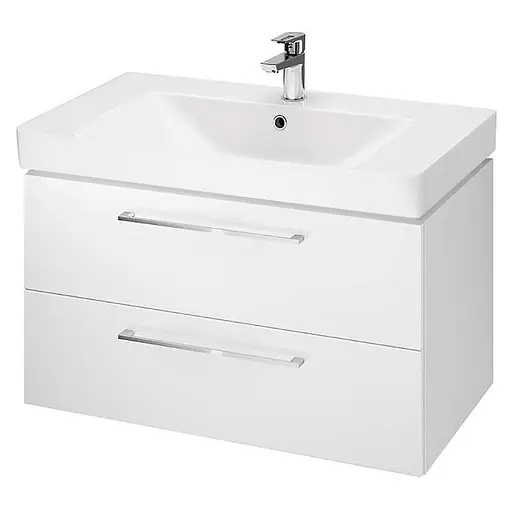 Тумба для ванної кімнати Cet В389 Cersanit Тумба Lara з раковиною Mille 80 см Білий S801-361 30412 - фото 1