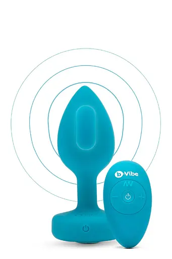 Анальна пробка B-Vibe Vibrating Jewel Plug S/M 9.8 см (бірюзовий) - фото 3