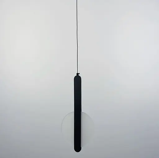 Сучасний мінімалістичний підвіс у чорному корпусі 42х20 см | Арт. AA 229 BK | Line F - фото 6
